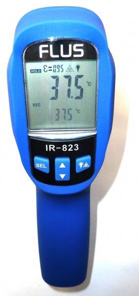 Пірометр з термопарою К-типу 30:1 (-50..+1350 &ordm;С) FLUS IR-823 2616 фото