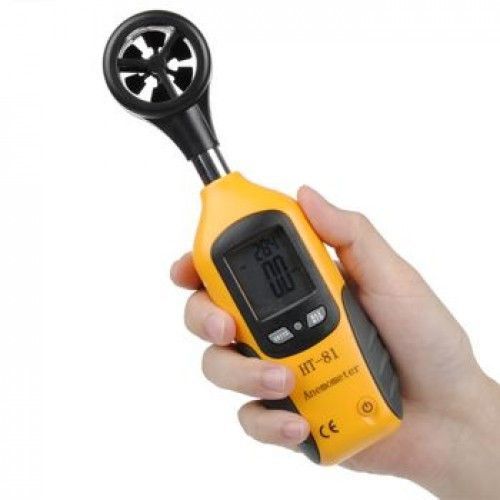 Анемометр HT-81 (SR5881 Mini) (0,95-25.0 м/с; -10 ... +50 ℃) у пило і вологозахищеному прогумованому корпусі 2537 фото