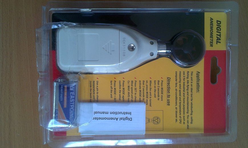 Анемометр Benetech GM816A (0,7-30 м/с; -10..+45 &deg;C) 2538 фото