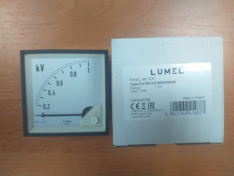 Аналоговий вольтметр LUMEL EA 19N E618 1 kV. Польща 4079 фото