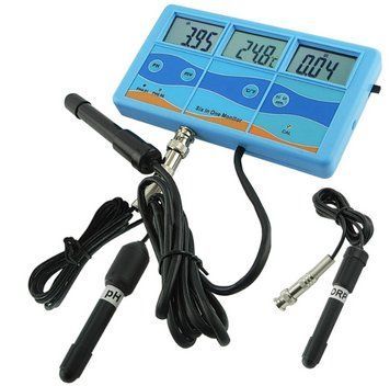 Стаціонарний комбінований монітор РН-027 pH, EC, CF, TDS, Temp - monitor 4619 фото