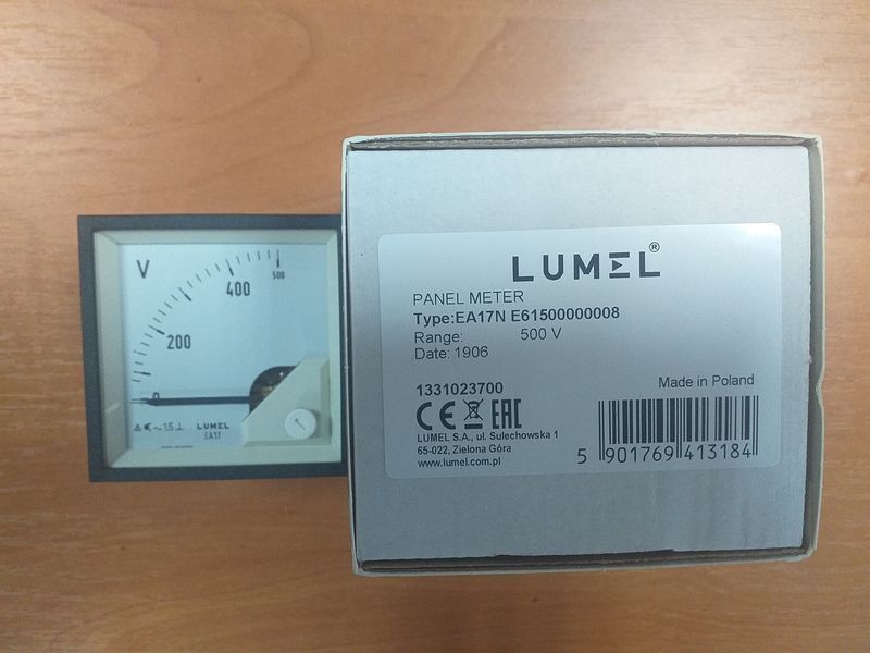 Аналоговий вольтметр LUMEL EA 17N E615 500V. Польща 4082 фото