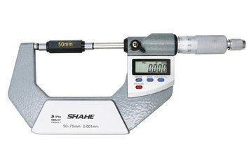 Мікрометр цифровий Shahe 50-75mm / 0-1"0.001 (5203-75) в водозащищенном металевому корпусі IP 65 2866 фото