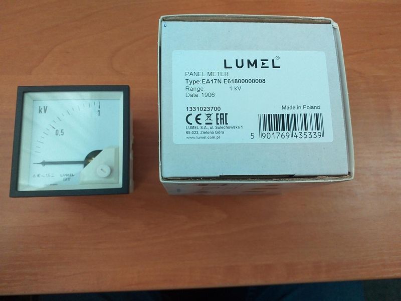 Аналоговий вольтметр LUMEL EA 17N E618 1kV. Польща 4083 фото