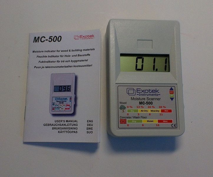 Безконтактний вологомір (НВЧ) деревини і будматеріалів Exotek MC-500 2413 фото