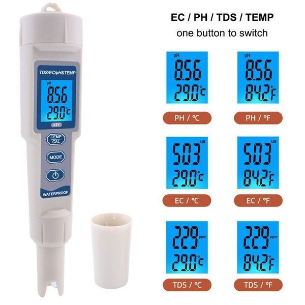 Комбінований вологозахищений TDS/рН/ЕС/Temp метр рН-3508 зі змінним електродом 4693 фото