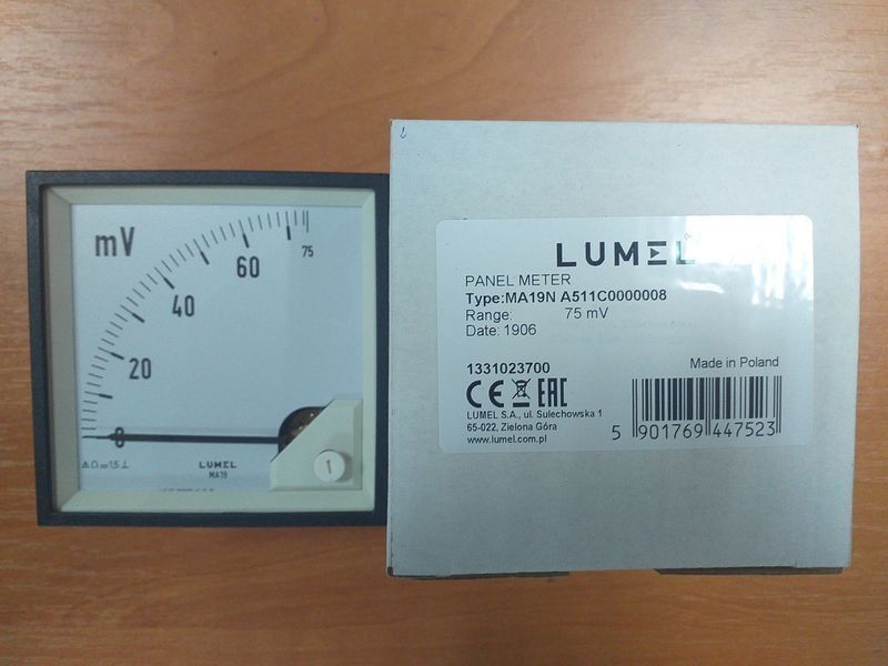 Аналоговий вольтметр LUMEL МА 19N A511 75mV Польща 4090 фото
