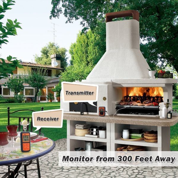 Бездротовий термометр (до 100 м) ThermoPro TP-07S (-10..+300 &deg;С) у прогумованому корпусі 2513 фото