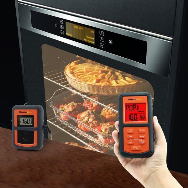 Бездротовий термометр (до 100 м) ThermoPro TP-07S (-10..+300 &deg;С) у прогумованому корпусі 2513 фото