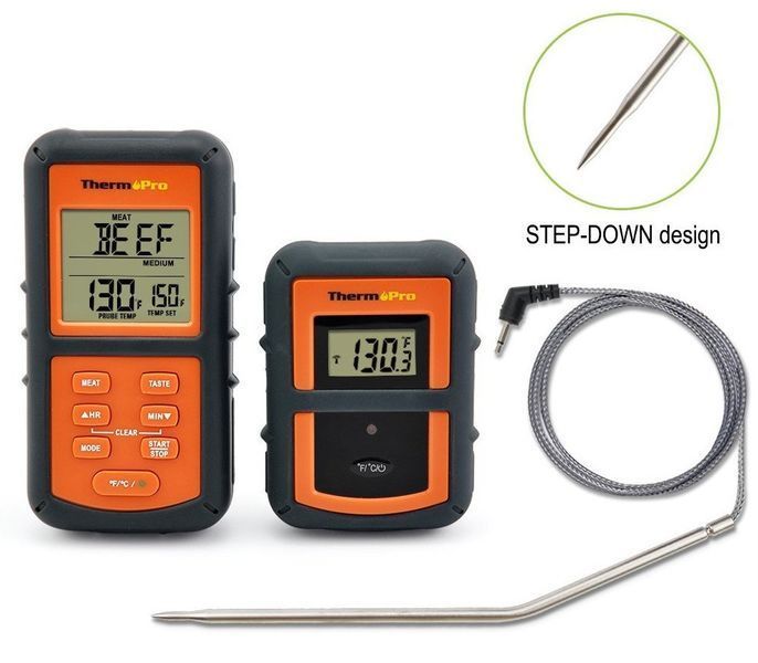 Бездротовий термометр (до 100 м) ThermoPro TP-07S (-10..+300 &deg;С) у прогумованому корпусі 2513 фото