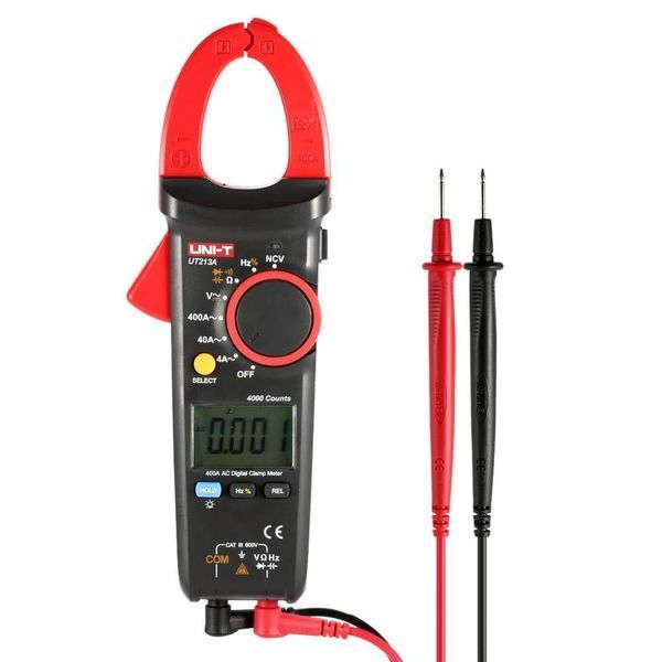 Клещи токоизмерительные UNI-T UT213A (UTM 1213A) с функцией мультиметра (AC до 400A) 3757 фото