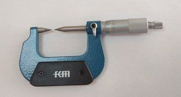 Мікрометр c загостреними малими губками аналоговий KM-2241-25 (0-25 мм; &plusmn; 0,01 мм) 3597 фото