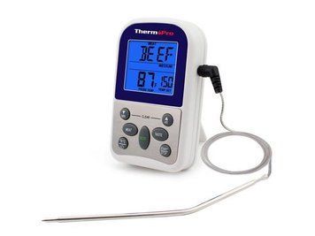 Термометр для м'яса ThermoPro TP-10 (від -9 до +250&deg;C) з виносним датчиком з нержавіючої сталі і таймером 2735 фото