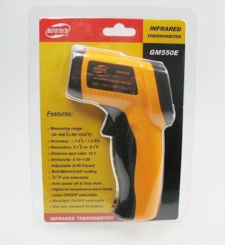 Пірометр Benetech GM550E ( -50~550℃) DS:12:1; EMS:0,1-1,0 2397 фото