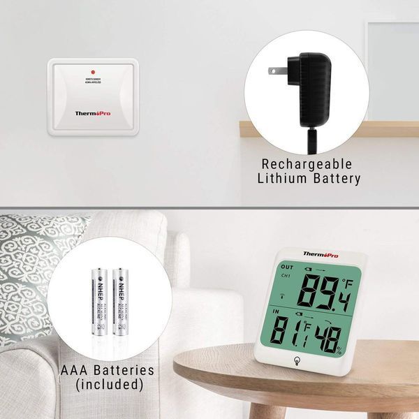 Термогігрометр ThermoPro TP63 (-20...+70&deg;C; 10-99%; &plusmn;1&deg;С; &plusmn;2%) з дистанційним датчиком T&deg; (60 метрів) 2953 фото