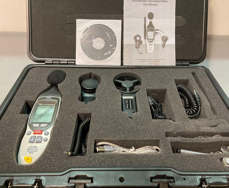 Шумомір/анемометр/люксметр/ термогігрометр/термометр (5 в 1) CEM DT-859B 1590 фото