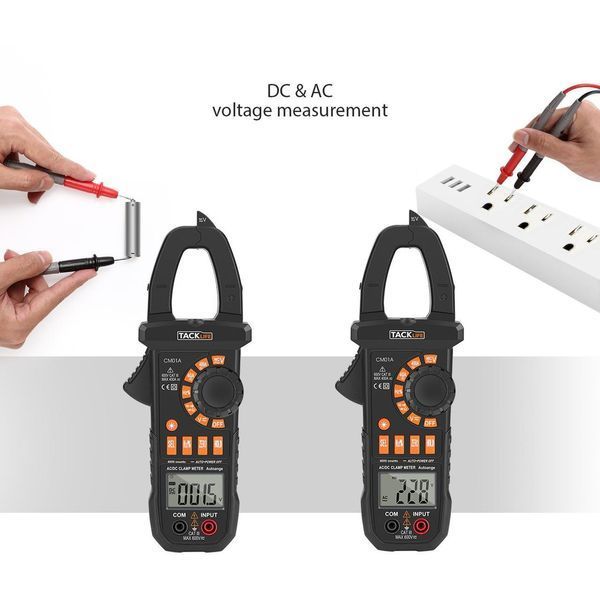 Струмовимірювальні кліщі TACKLIFE CM01A (AC/DC) з функцією NCV і ліхтариком 3888 фото