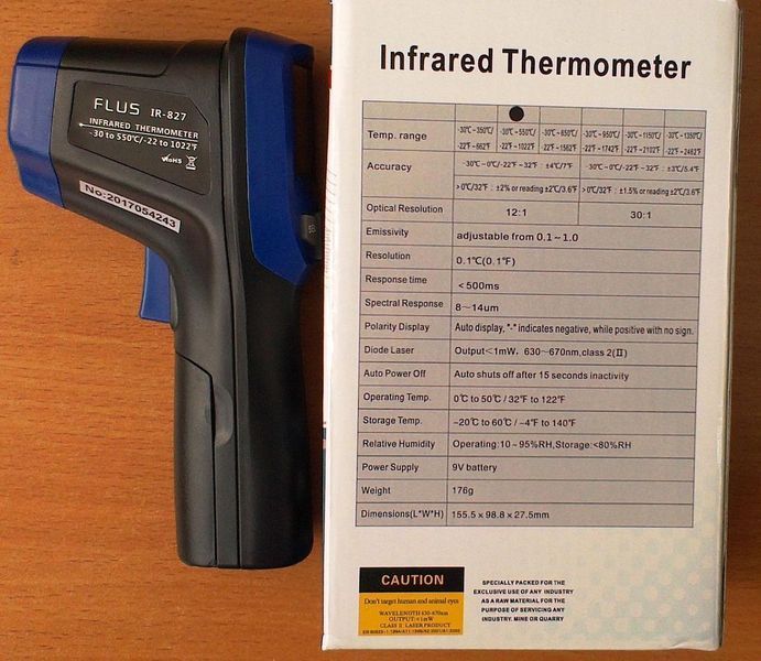 Пірометр Flus IR-827 (-30..+550 &deg;C) 2707 фото