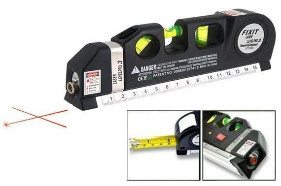 Лазерний рівень нівелір Fixit Laser Level Pro PRO 3 в 1 (лазерний, рідинний рівень і рулетка) 4769 фото