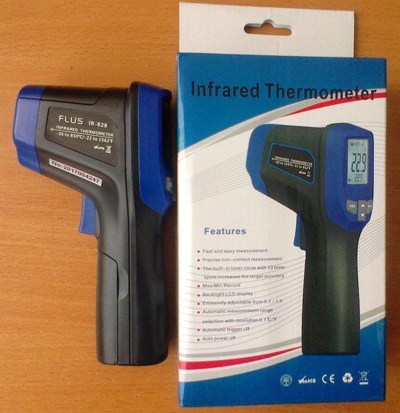 Пірометр Flus IR-828 (-30-850 ℃) EMS 0,1-1,0; DS: 12:1 2708 фото