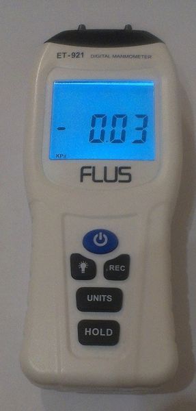 Цифровий диференціальний манометр FLUS ET-921 (0.01/&plusmn;34.47 кПа) 2460 фото