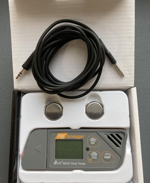 Логер температури (USB, 2 канали, з виносним зондом) AZ-88161 1475 фото