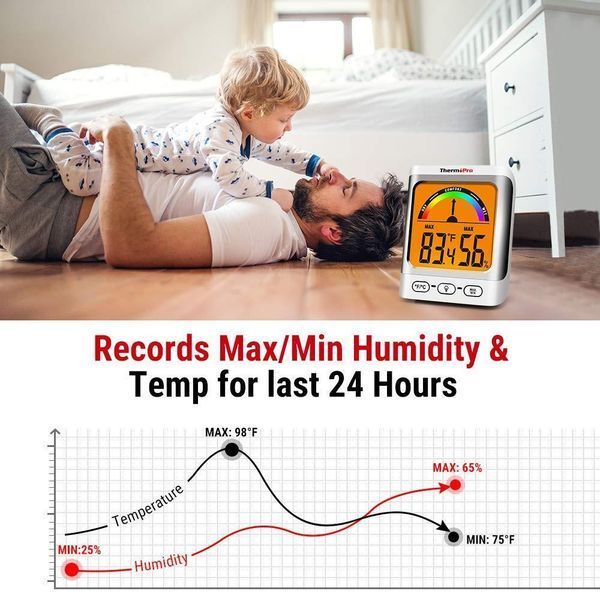 Термогігрометр ThermoPro TP-52 (-20&deg;C до 70&deg;C; 10%...99%) з підсвічуванням і магнітом 4168 фото