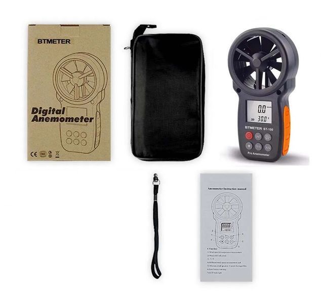 Цифровий анемометр BTMETER BT-100 (0,3 - 30 м/с; -10..+45 &deg;С) 2372 фото
