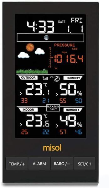 Домашня метеостанція з бездротовим датчиком MISOL WN2810-W1T 1875 фото