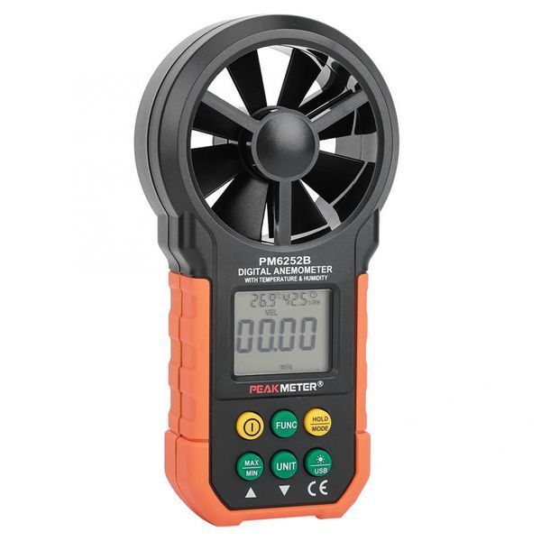 Анемометр Mastech* MS6252B (0,4..30,0 м/с; 9999 м3/c) з USB-інтерфейсом, гігрометром і термометром 2390 фото