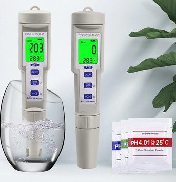 Комбінований вологозахищений TDS/ЕС/pH/Temp-метр PH-686 зі змінним електродом з підсвіткою 4329 фото